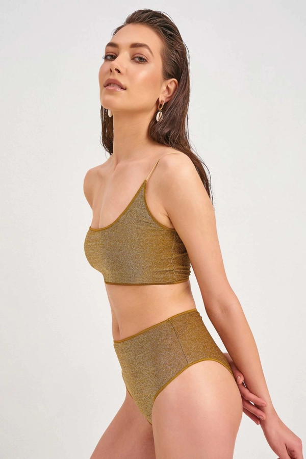 Peri Altın Simli Bikini Altı