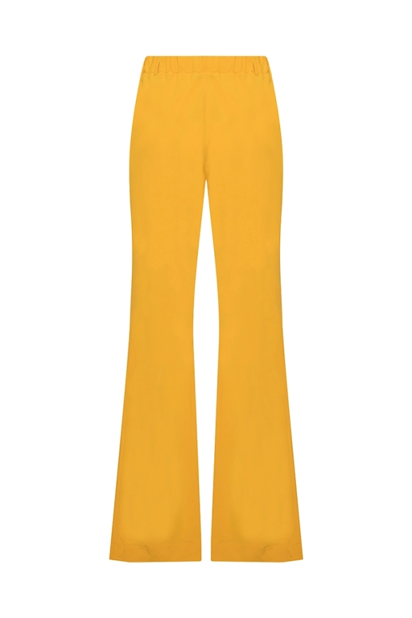 Rhea Geniş Paça Sarı Pantolon