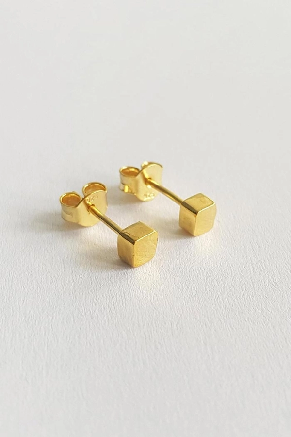 Cube Mini Gold Küpe