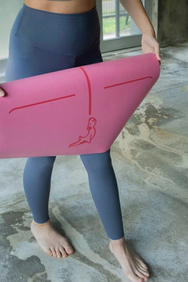 Focus Series 4.1 mm Pembe Doğal Kauçuk Kaydırmaz Yoga Matı