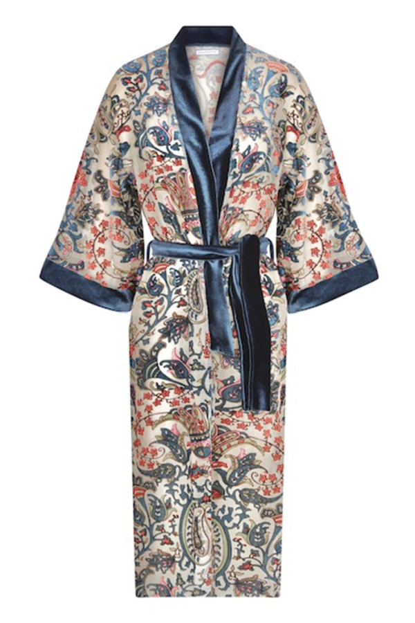 Kadife Kimono Azul