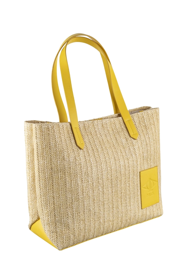 Sarı Wicky Hasır Çanta