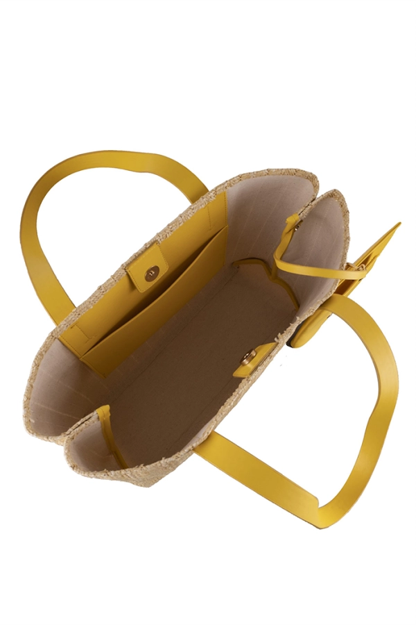 Sarı Wicky Hasır Çanta