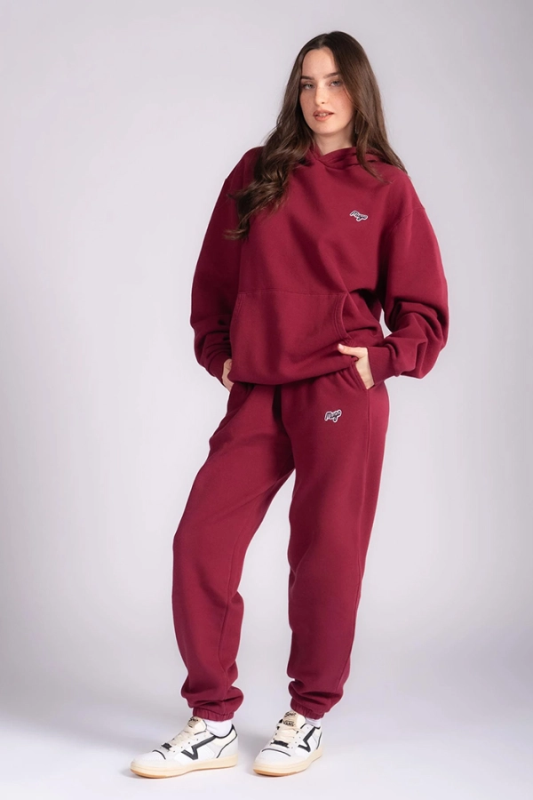 MUGO Basic Unisex Bordo Jogger Eşofman Altı