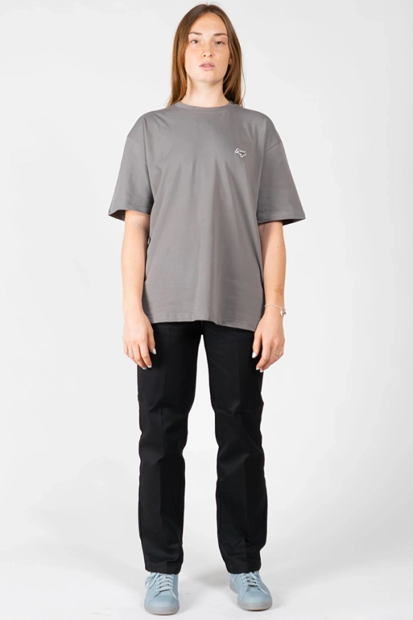 MUGO Basic Unisex Gri T-shirt