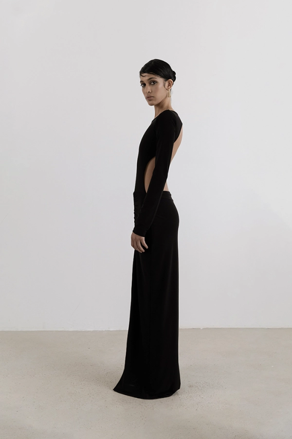 The Chemise  Black Maxi Dress