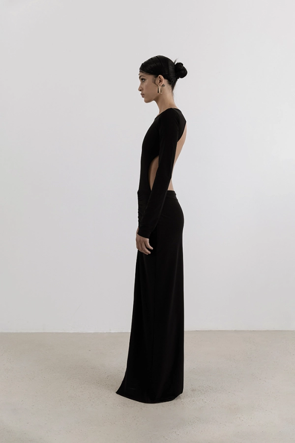 The Chemise  Black Maxi Dress