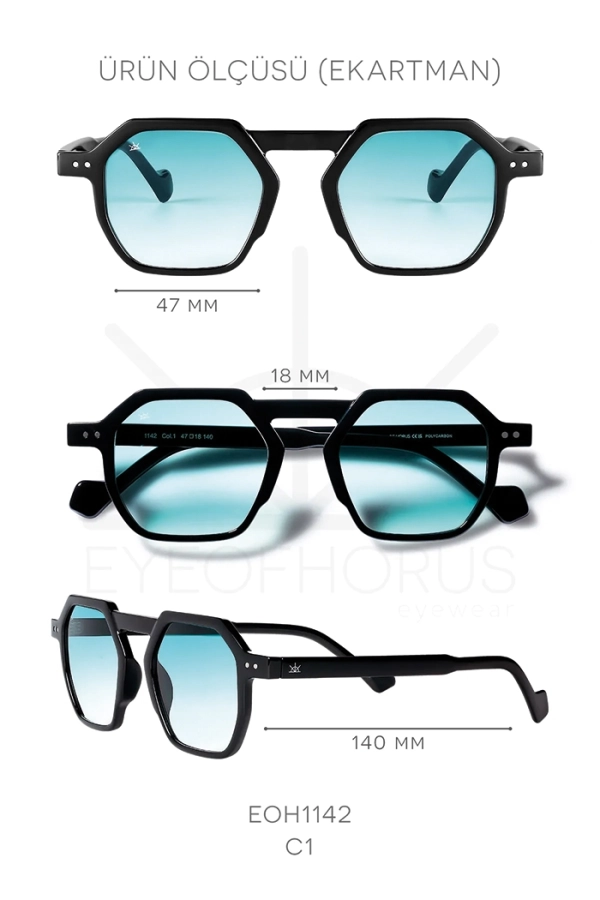 EOH1142 C1 Yeşil Unisex Güneş Gözlüğü