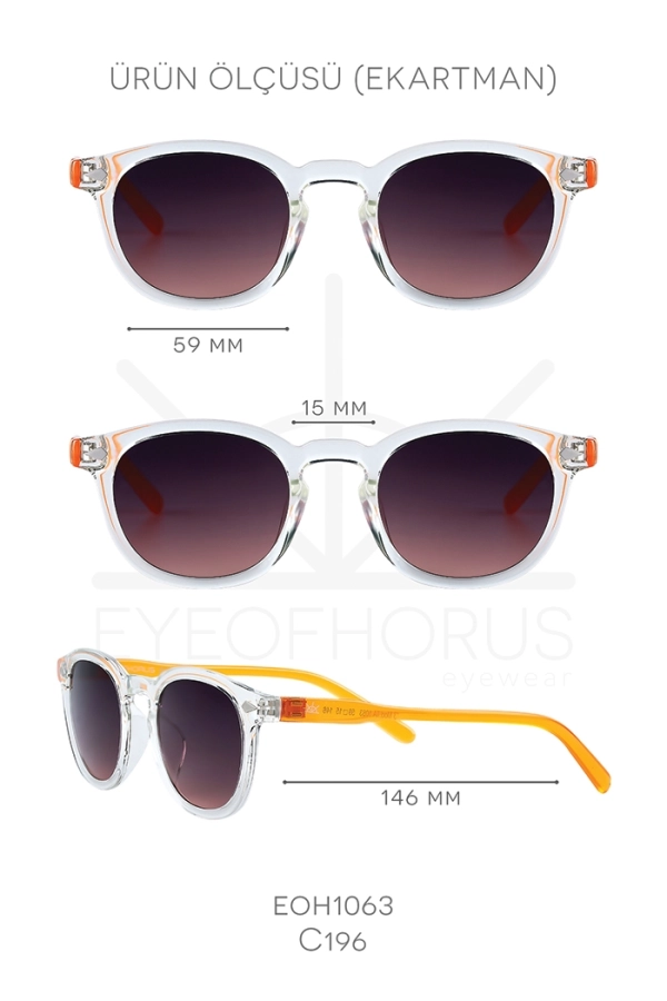 ŞEFFAF TURUNCU UNISEX GÜNEŞ GÖZLÜK