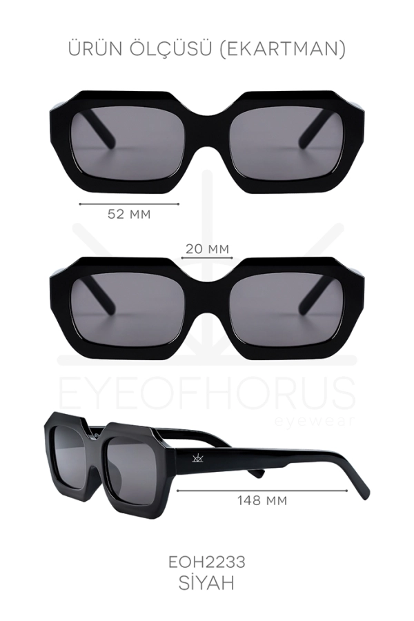 EOH2233 SİYAH KADIN GÜNEŞ GÖZLÜĞÜ