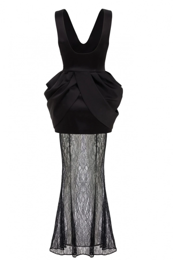 Ardor Saten Dantel Elbise Takımı