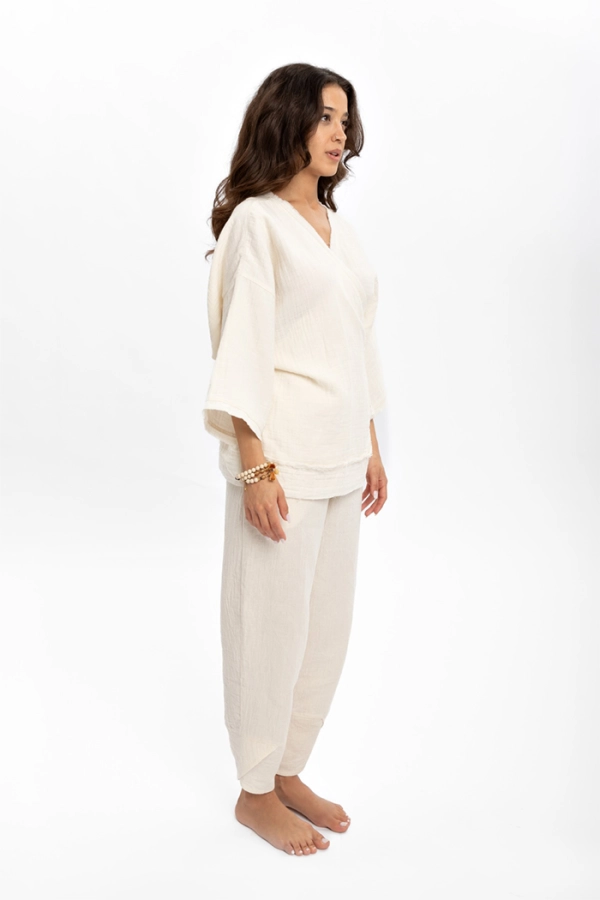 Kruvaze Naturel Kimono