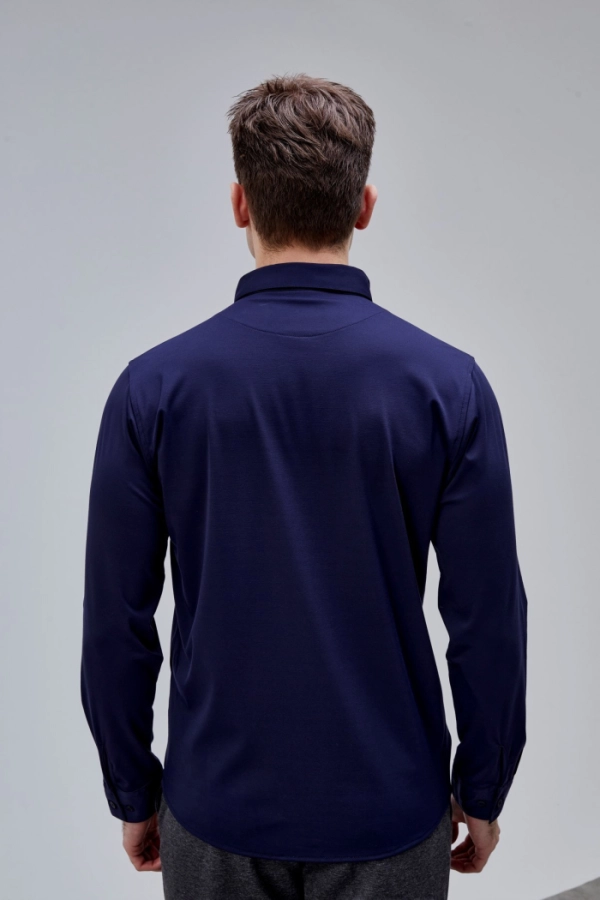 Lacivert Renk Uzun Kol Gömlek