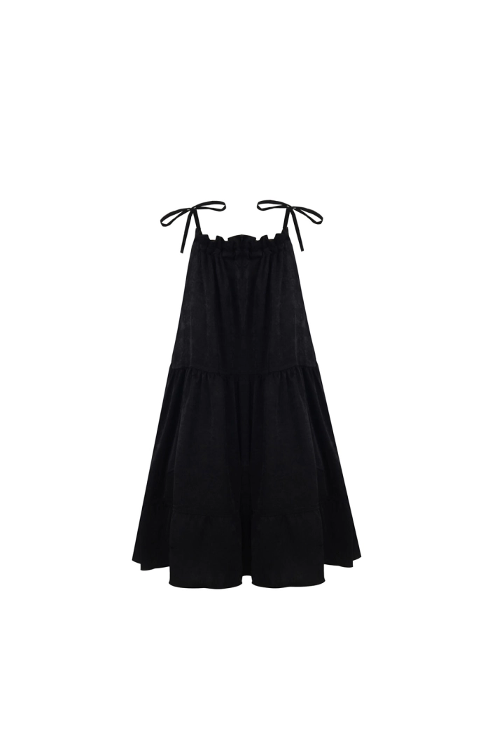Azha Siyah Mini Elbise