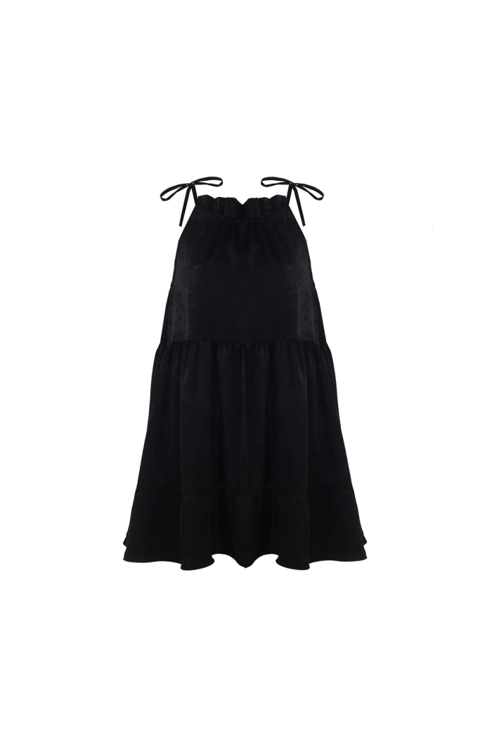 Azha Siyah Mini Elbise