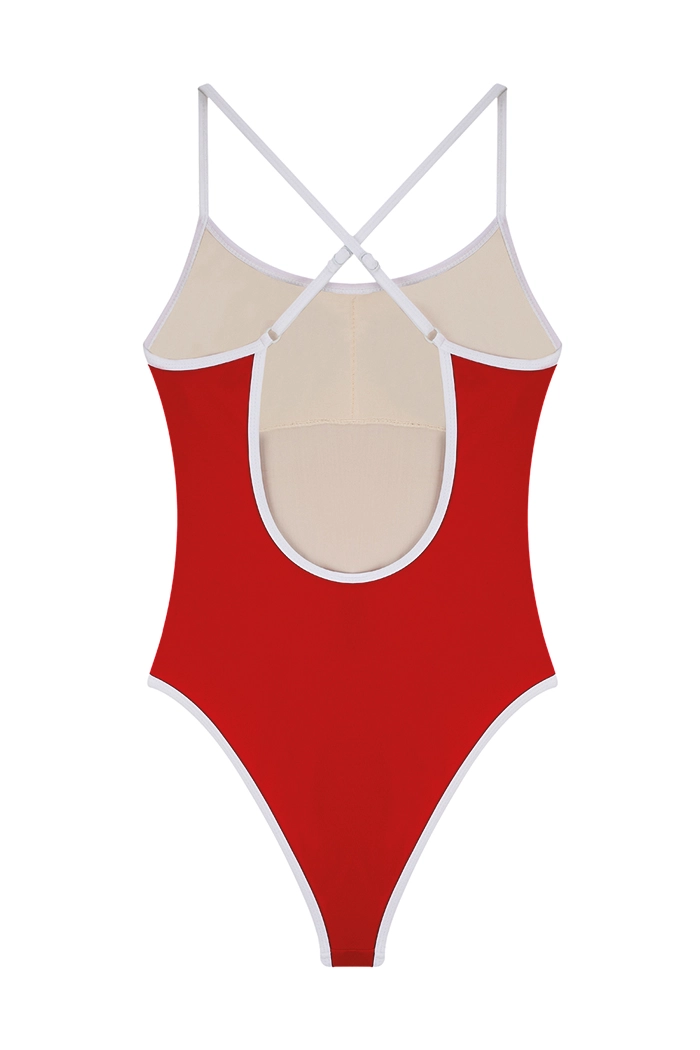 Yüzücü Kırmızı Beyaz Mayo
