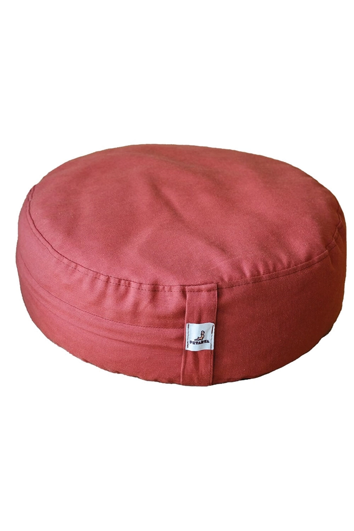 Zafu Kiremit Karabuğday Kabuğu Dolgulu Meditasyon Minderi