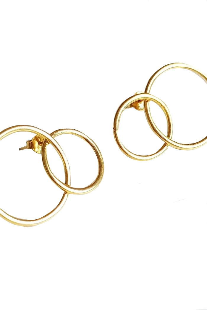 Circle in Circle Gold Küpe