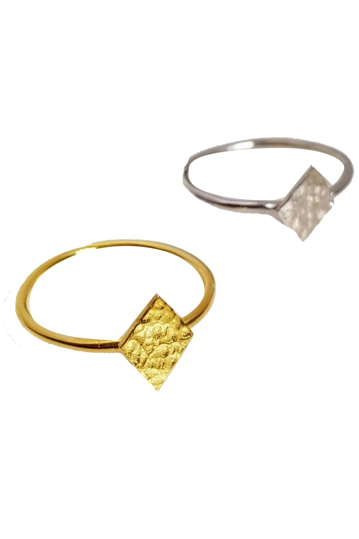 Diamond V Gümüş Yüzük