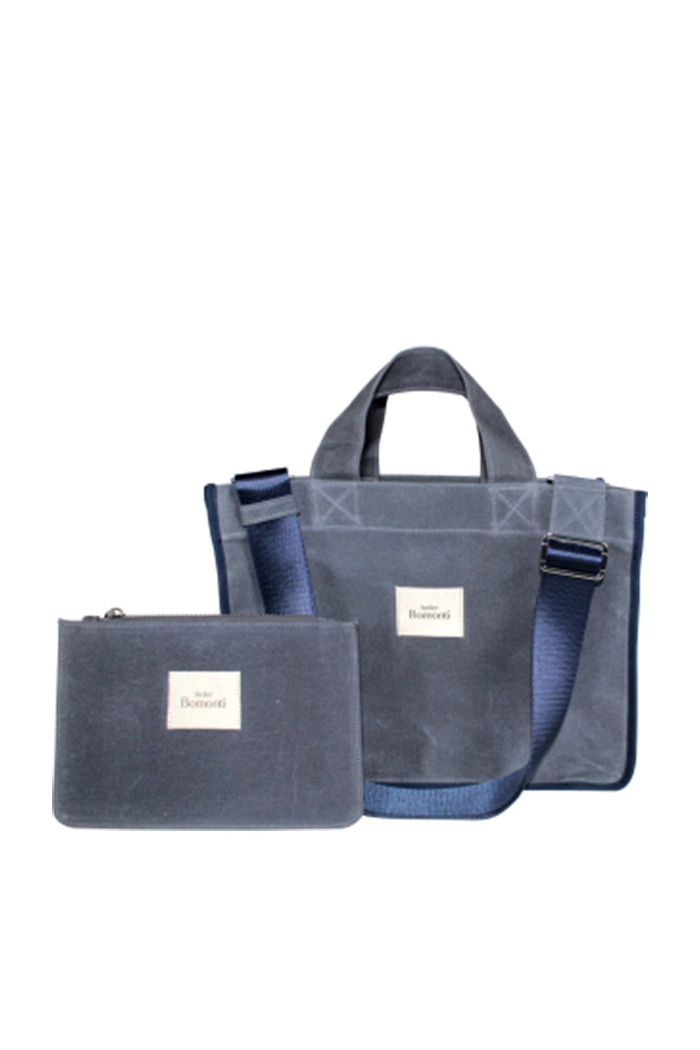 Hishi Rj Tote Bag Denim Lacivert