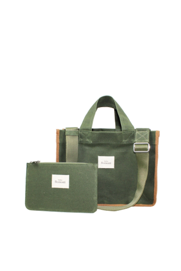 Hishi Rj Tote Bag Khaki Mumlu Çanta