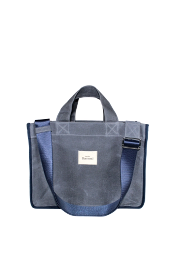 Hishi Rj Tote Bag Denim Lacivert