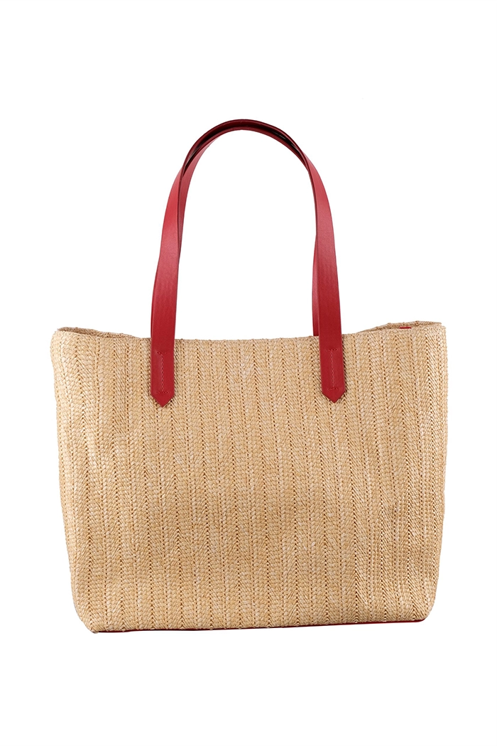 Kırmızı Wicky Hasır Çanta