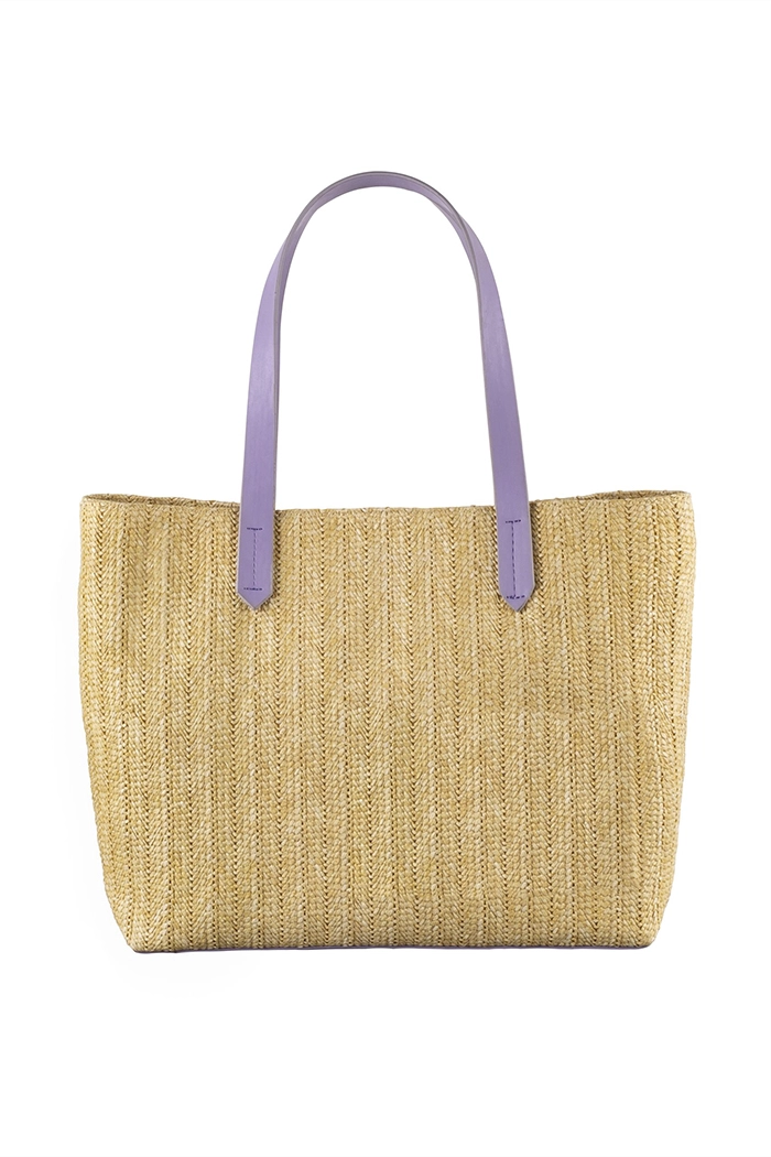 Lila Wicky Hasır Çanta