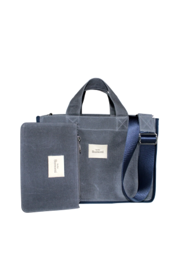 Hishi Rj Tote Bag Denim Lacivert