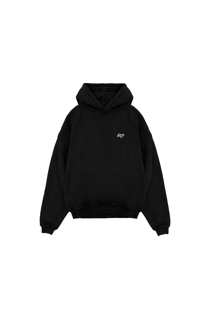 MUGO Siyah Basic Unisex Hoodie