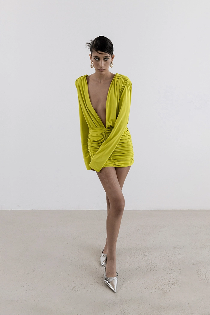 The Natte Green Mini Dress