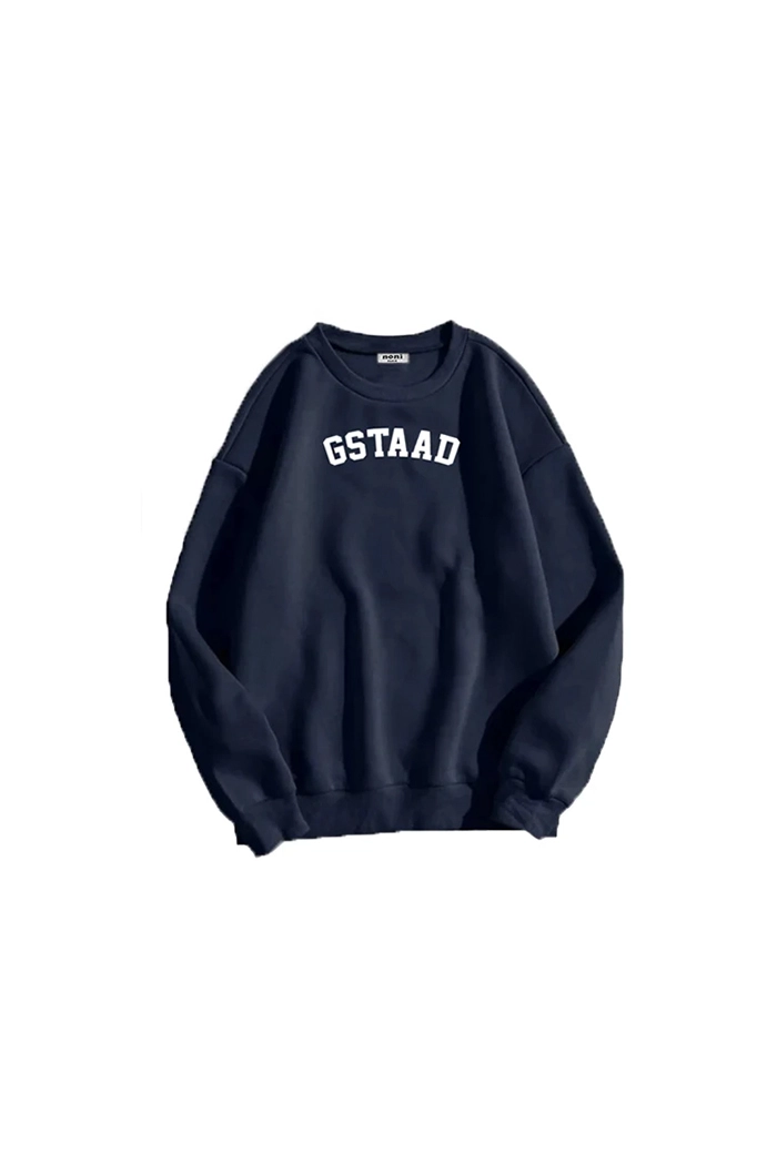 Gstaad Navyblue Crewneck Sweatshirt