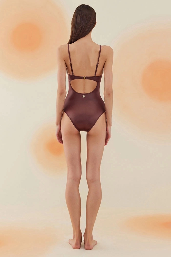 CALICHE BURNT UMBER KUŞGÖZLÜ KAPLI MAYO