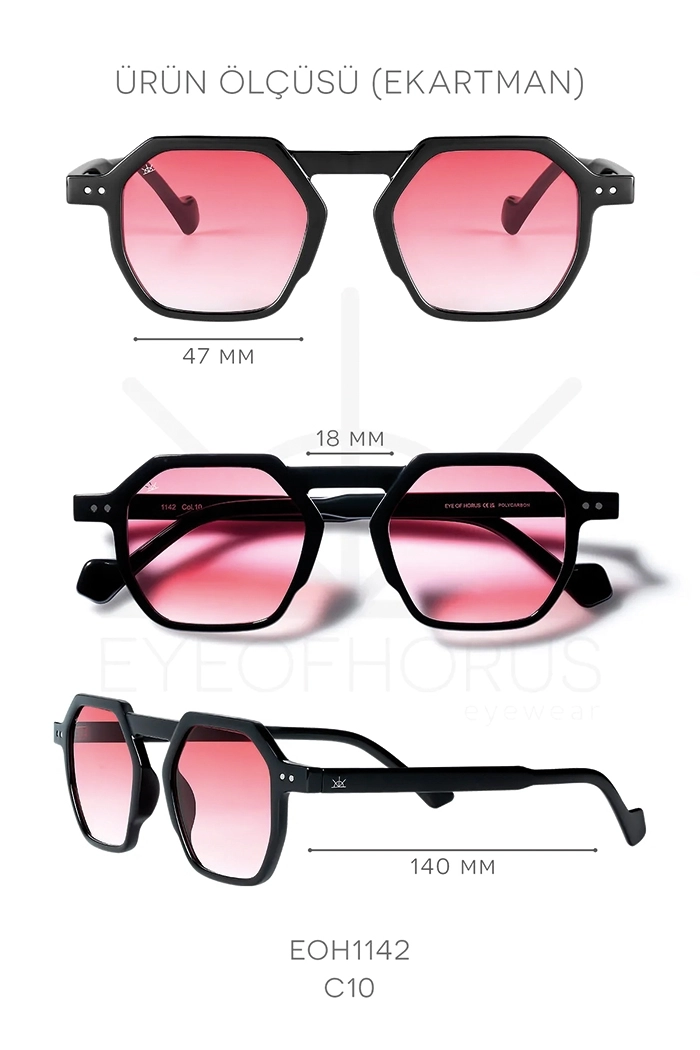 EOH1142 C10 Kırmızı Unisex Gözlük