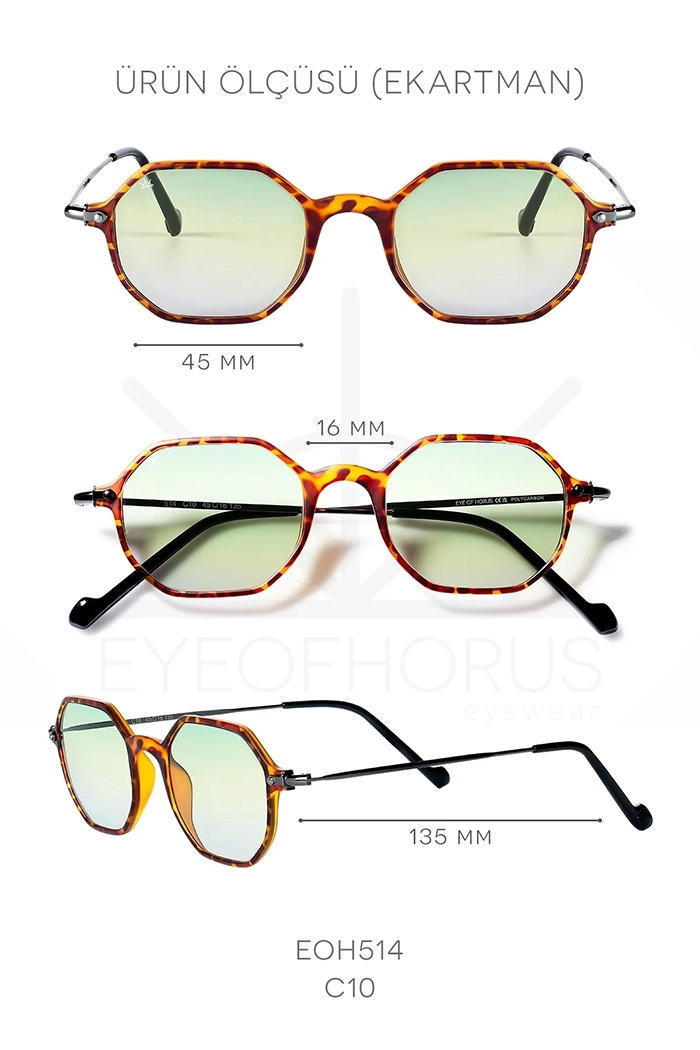 EOH514 C10 Leopar Unisex Güneş Gözlük