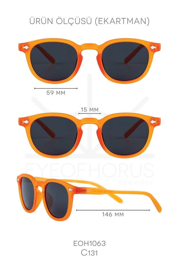 C131 MAT TURUNCU UNISEX GÜNEŞ GÖZLÜK