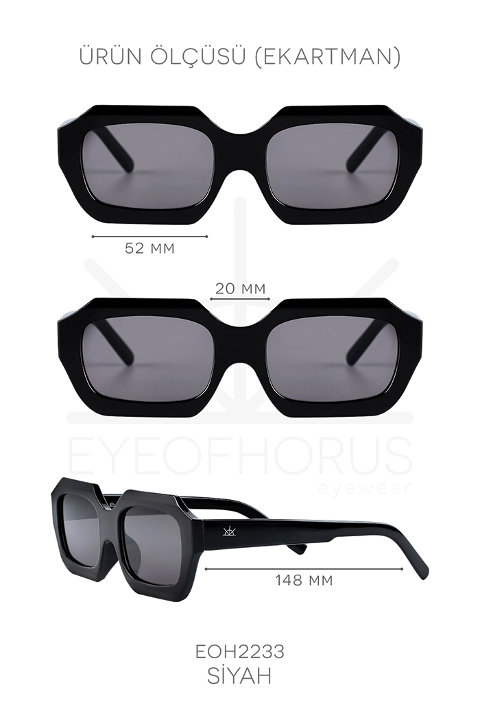 EOH2233 SİYAH KADIN GÜNEŞ GÖZLÜĞÜ