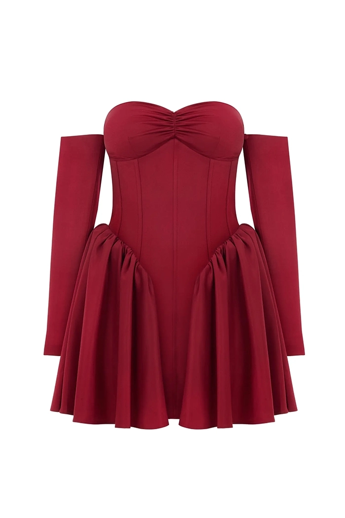 Candela Burgundy Dress