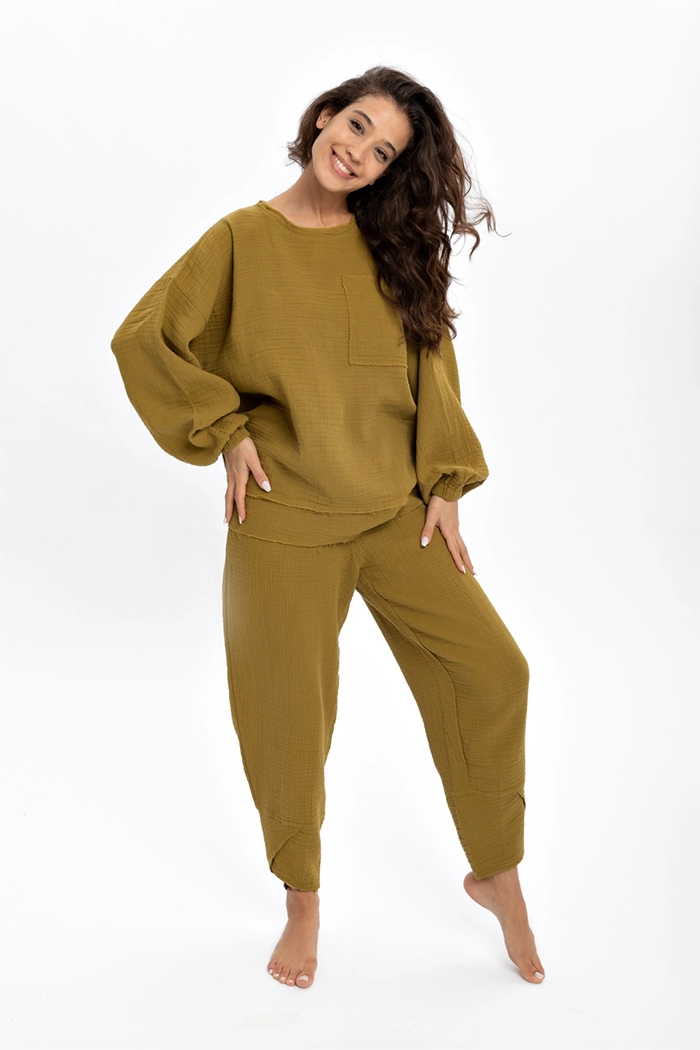 Holly Yağ Yeşili Sweatshirt