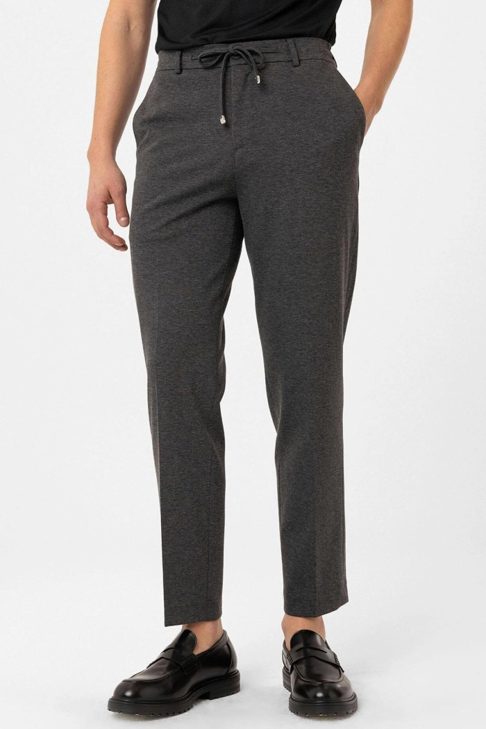 Antrasi̇t Renk Rahat Kesim Örme Pant