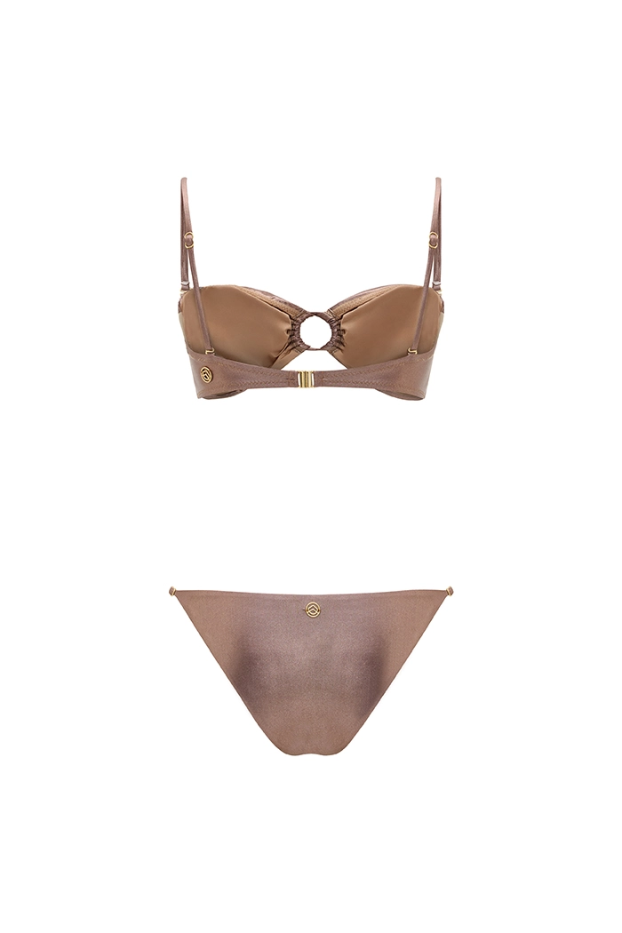 Cirella Copperglow Halka Aksesuarlı Straplez Bikini Takımı