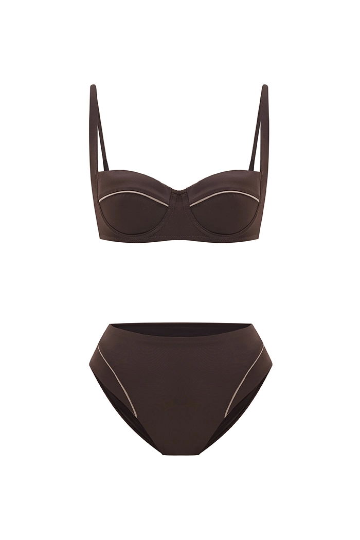 Nysera Espresso Yüksek Bel Bikini Takımı
