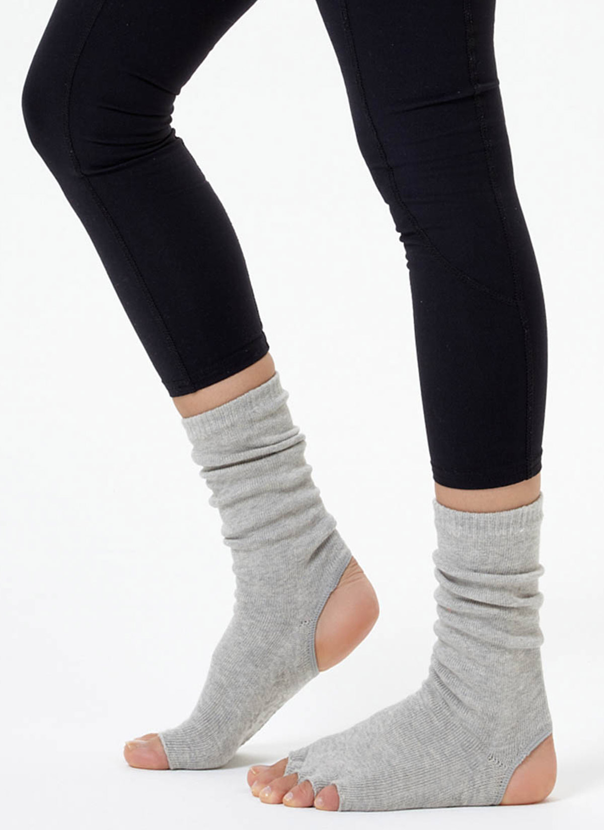 Gri Bilekli Yoga & Pilates Çorabı